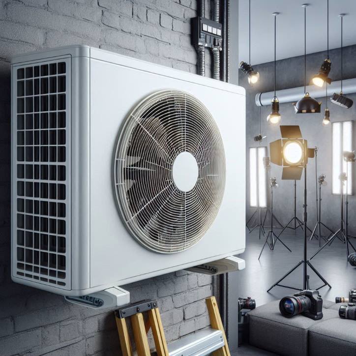 AC in photography studio